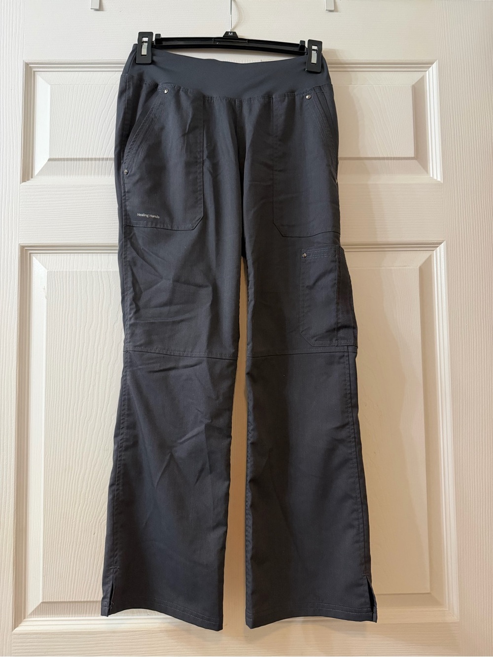healing hands Charcoal Straight-Leg Utility Scrub Pants
